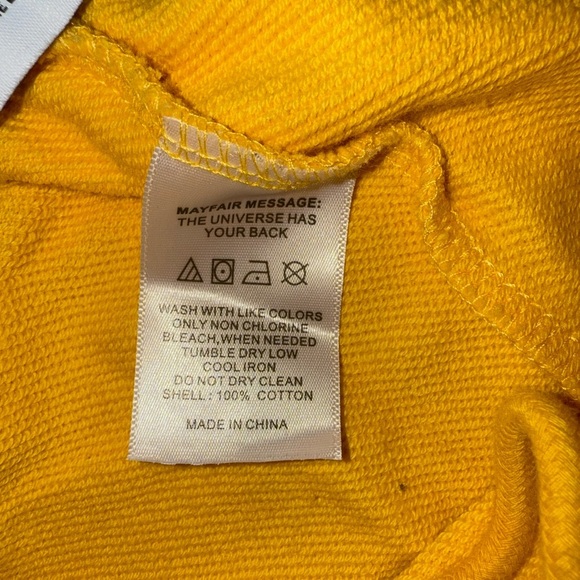 Mayfair The Label Yellow Sweat Shorts Small Medium - Picture 5 of 6